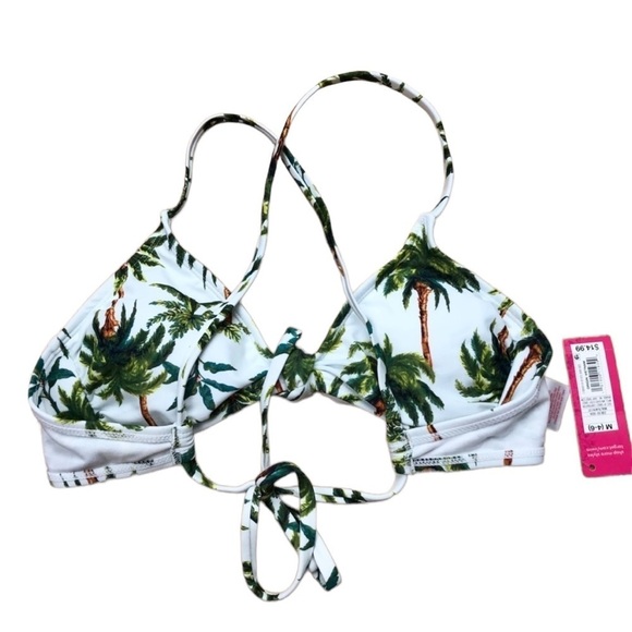 Xhilaration Juniors’ White Palm Bikini Top - Picture 6 of 13